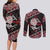 Taniko Aotearoa Couples Matching Long Sleeve Bodycon Dress and Long Sleeve Button Shirt Poutama Mix Piwakawaka
