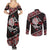 Taniko Aotearoa Couples Matching Summer Maxi Dress and Long Sleeve Button Shirt Poutama Mix Piwakawaka