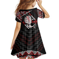 Taniko Aotearoa Kid Short Sleeve Dress Poutama Mix Piwakawaka LT7 - Polynesian Pride