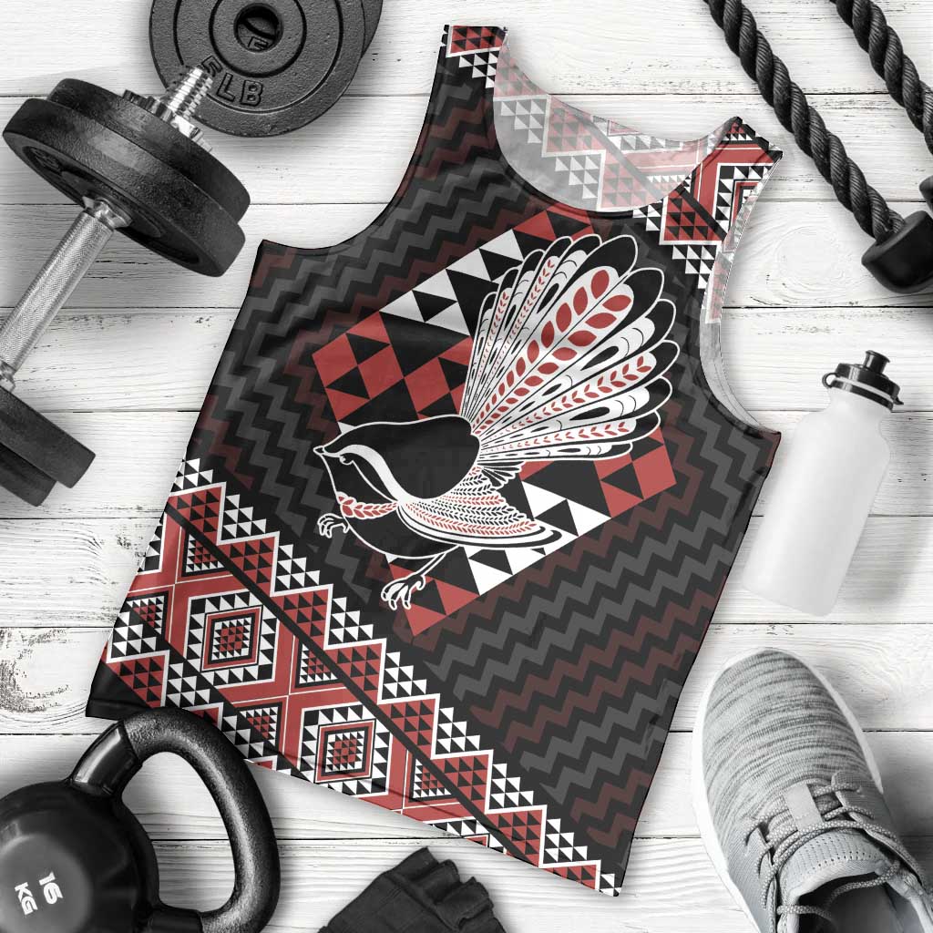 Taniko Aotearoa Men Tank Top Poutama Mix Piwakawaka