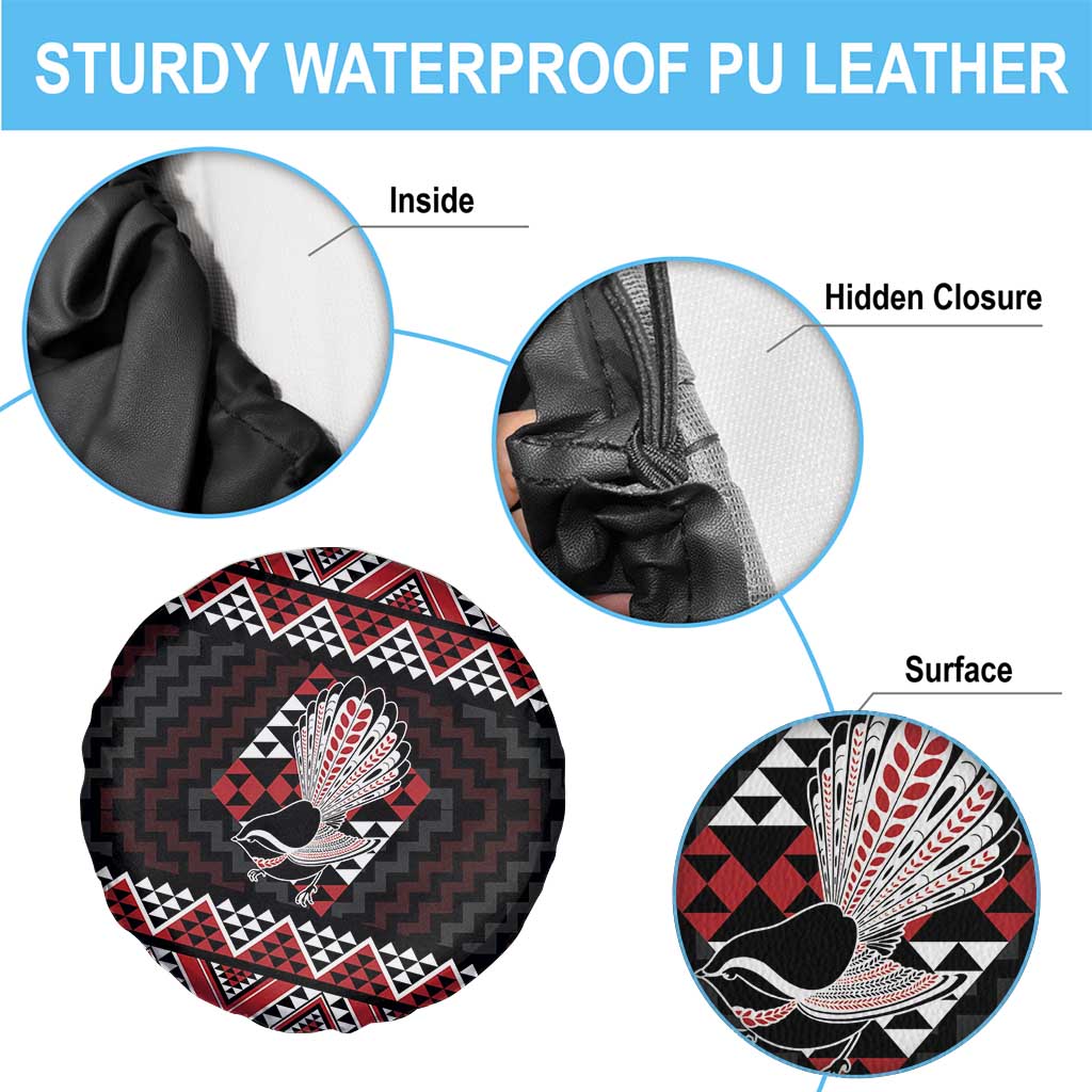 Taniko Aotearoa Spare Tire Cover Poutama Mix Piwakawaka