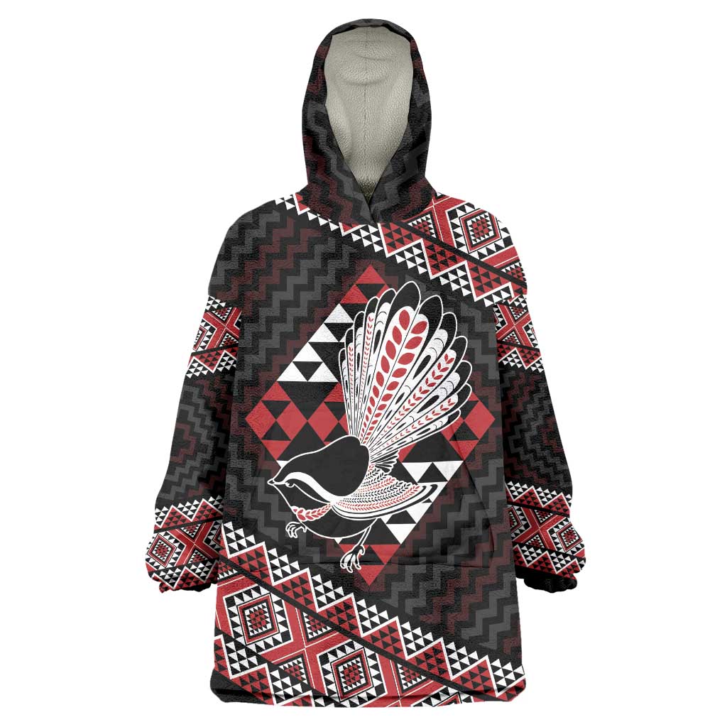 Taniko Aotearoa Wearable Blanket Hoodie Poutama Mix Piwakawaka