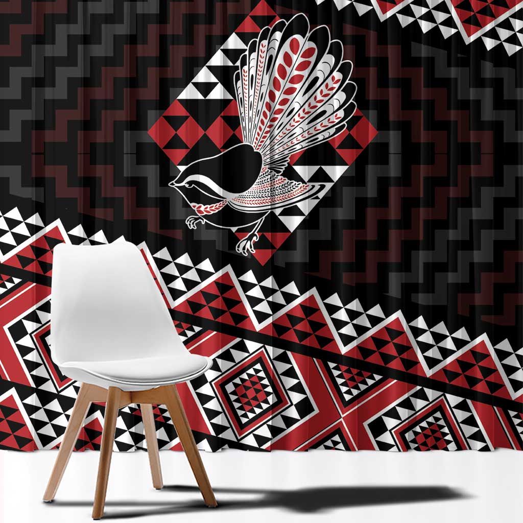 Taniko Aotearoa Window Curtain Poutama Mix Piwakawaka