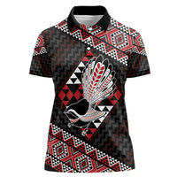 Taniko Aotearoa Women Polo Shirt Poutama Mix Piwakawaka