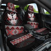 Taniko Aotearoa Car Seat Cover Poutama Mix Piwakawaka - Ver02 LT7 One Size Red - Polynesian Pride