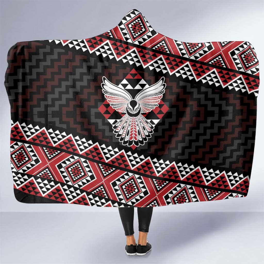 Taniko Aotearoa Hooded Blanket Poutama Mix Piwakawaka - Ver02