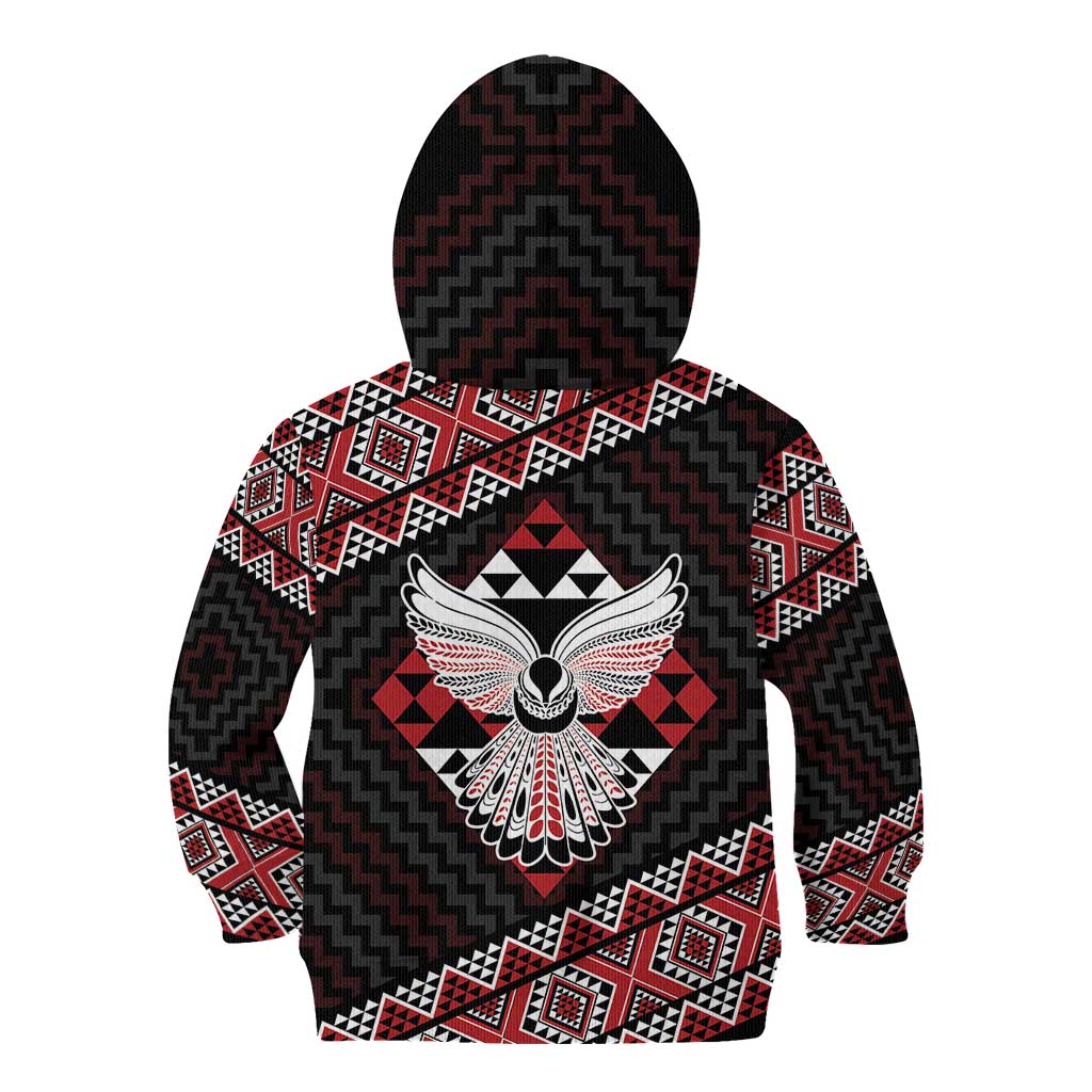 Taniko Aotearoa Kid Hoodie Poutama Mix Piwakawaka - Ver02