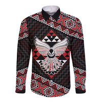 Taniko Aotearoa Long Sleeve Button Shirt Poutama Mix Piwakawaka - Ver02