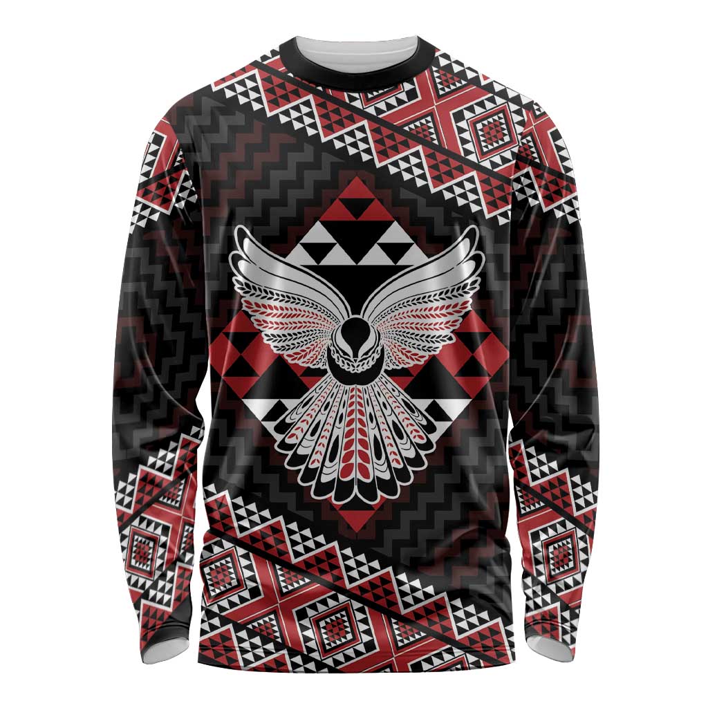 Taniko Aotearoa Long Sleeve Shirt Poutama Mix Piwakawaka - Ver02