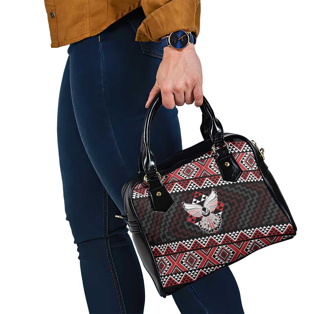 Taniko Aotearoa Shoulder Handbag Poutama Mix Piwakawaka - Ver02