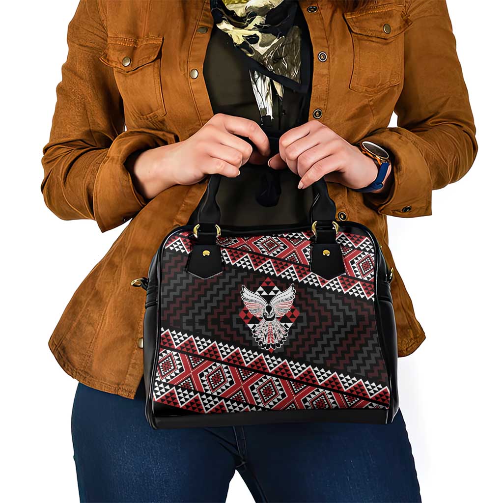 Taniko Aotearoa Shoulder Handbag Poutama Mix Piwakawaka - Ver02