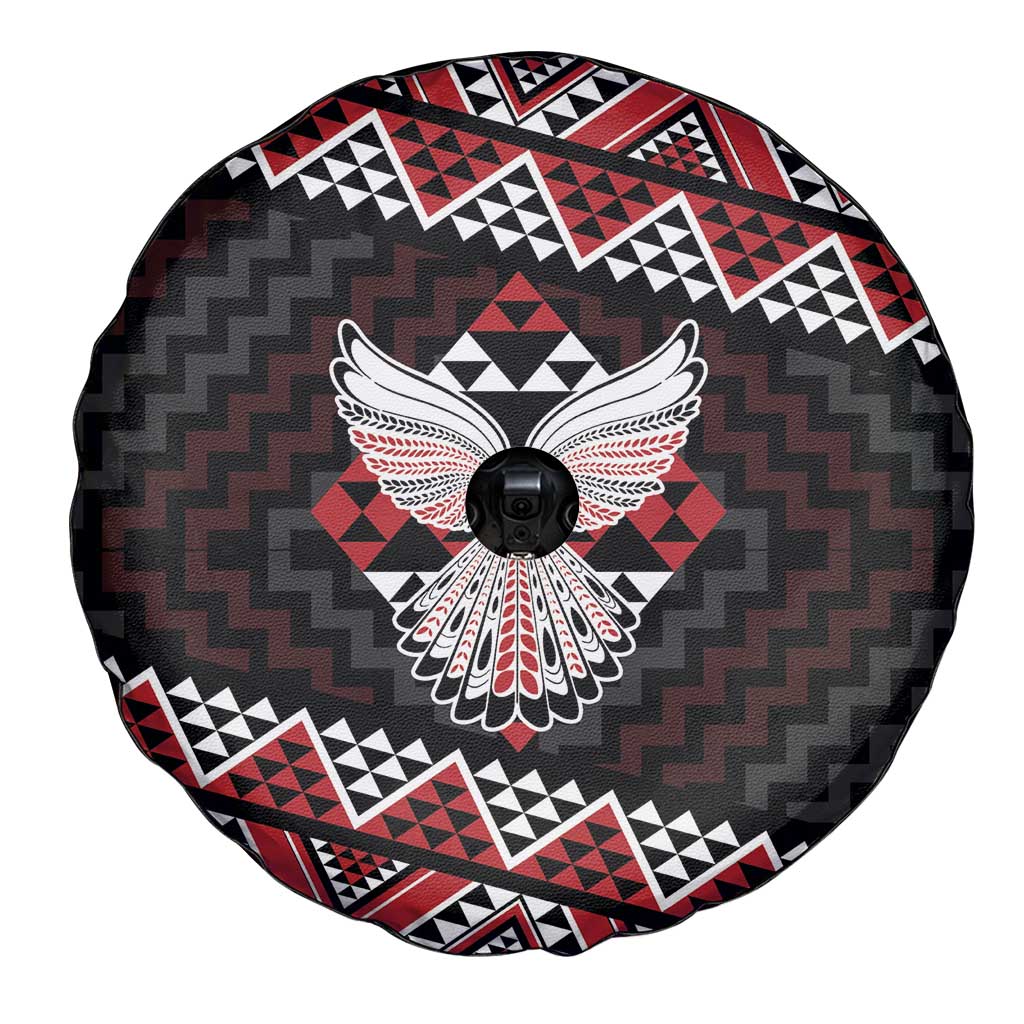Taniko Aotearoa Spare Tire Cover Poutama Mix Piwakawaka - Ver02
