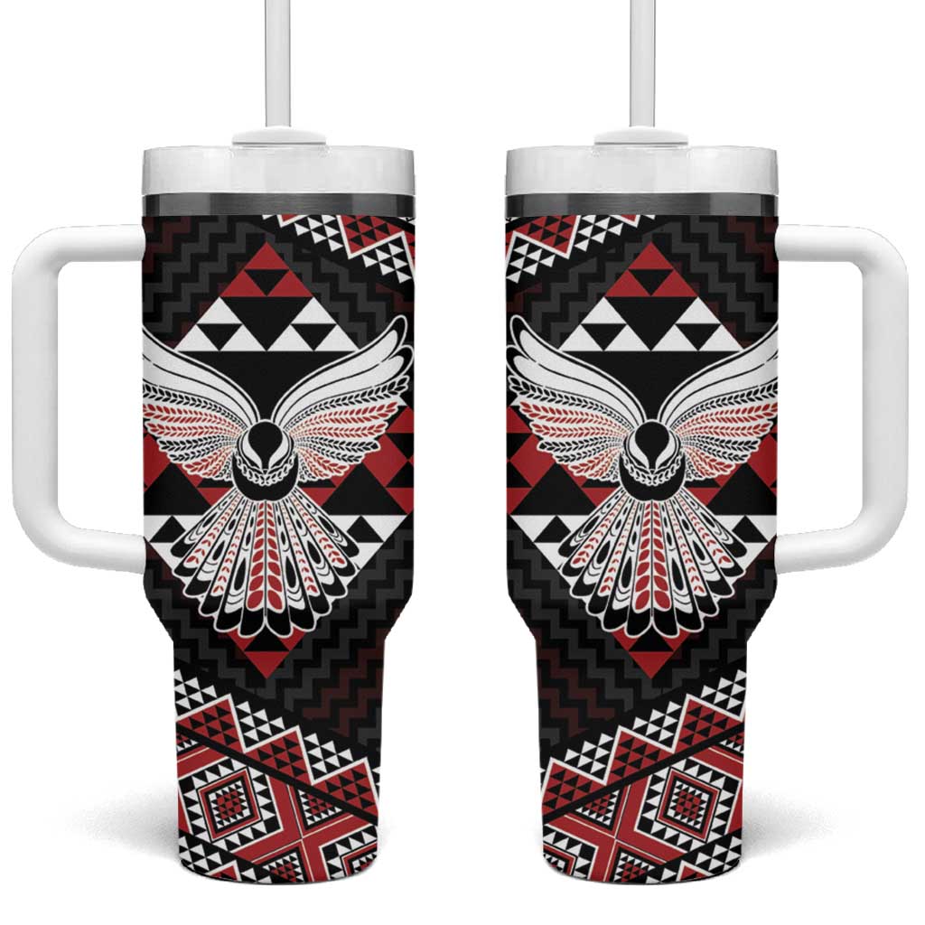 Taniko Aotearoa Tumbler With Handle Poutama Mix Piwakawaka - Ver02