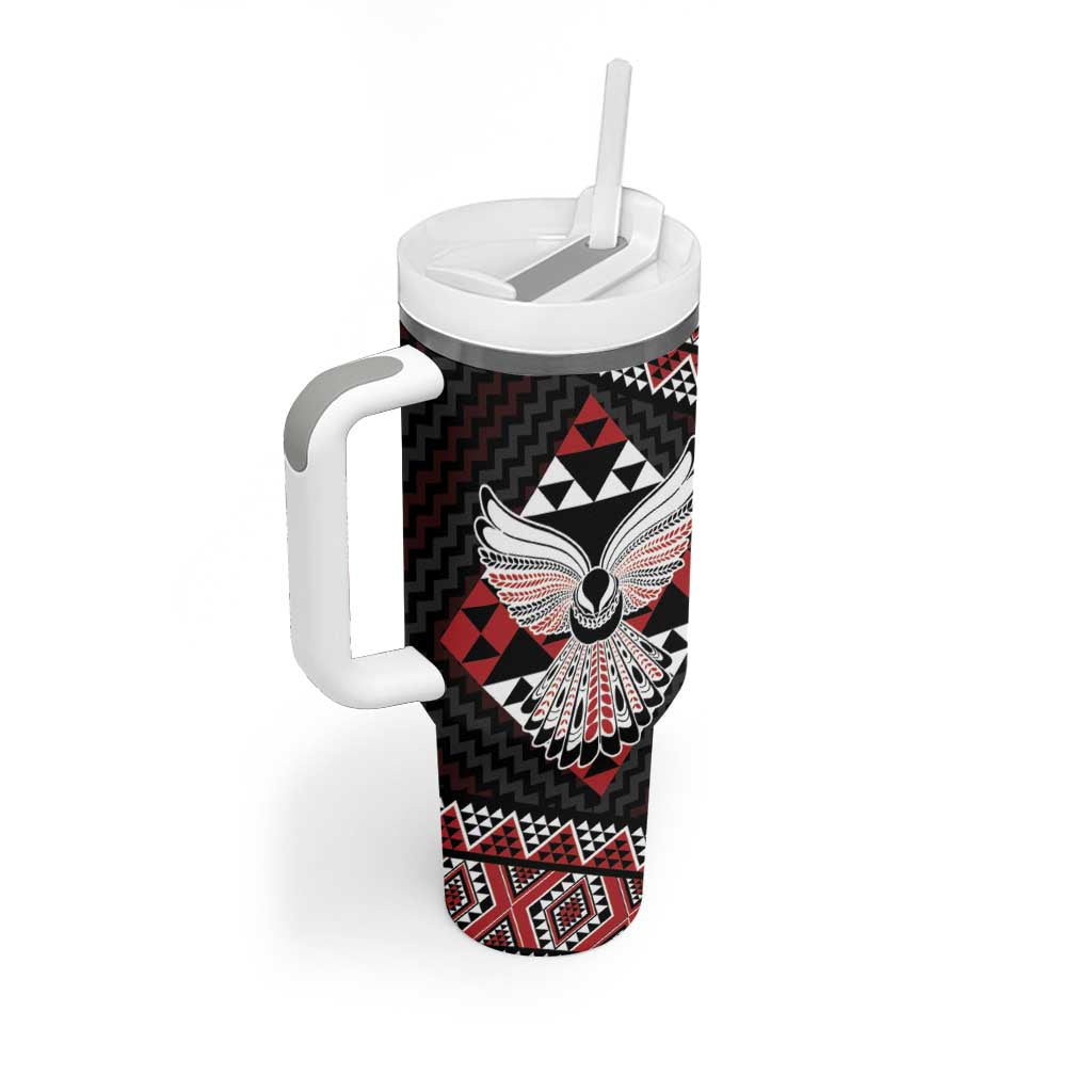 Taniko Aotearoa Tumbler With Handle Poutama Mix Piwakawaka - Ver02