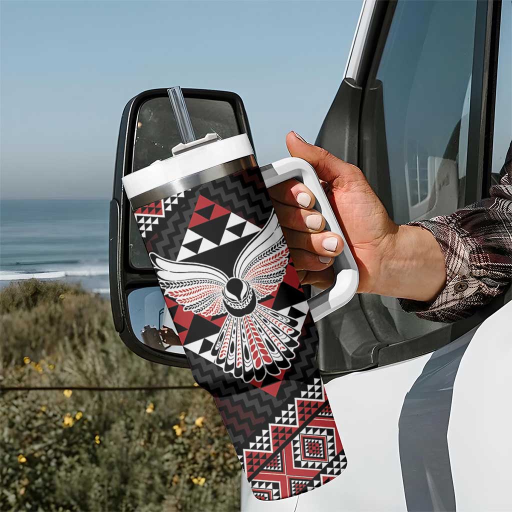 Taniko Aotearoa Tumbler With Handle Poutama Mix Piwakawaka - Ver02