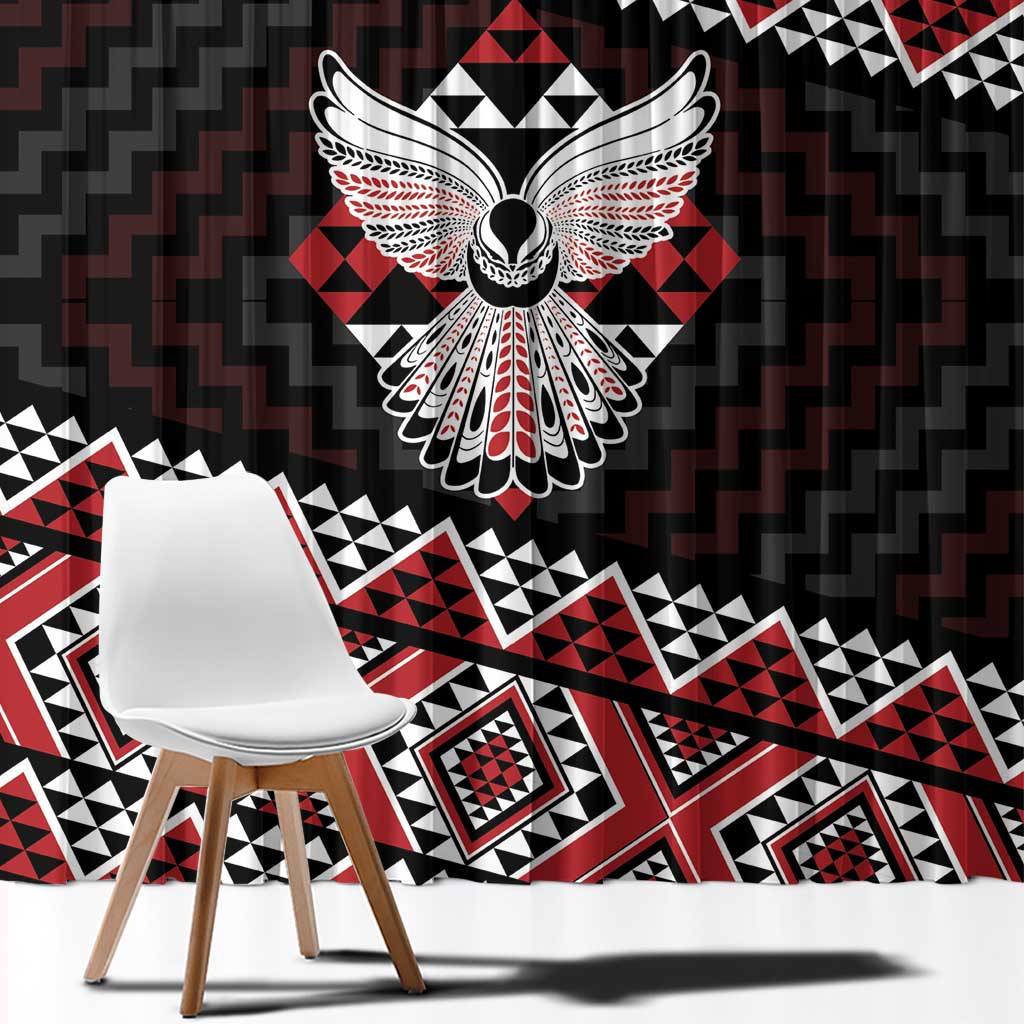 Taniko Aotearoa Window Curtain Poutama Mix Piwakawaka - Ver02