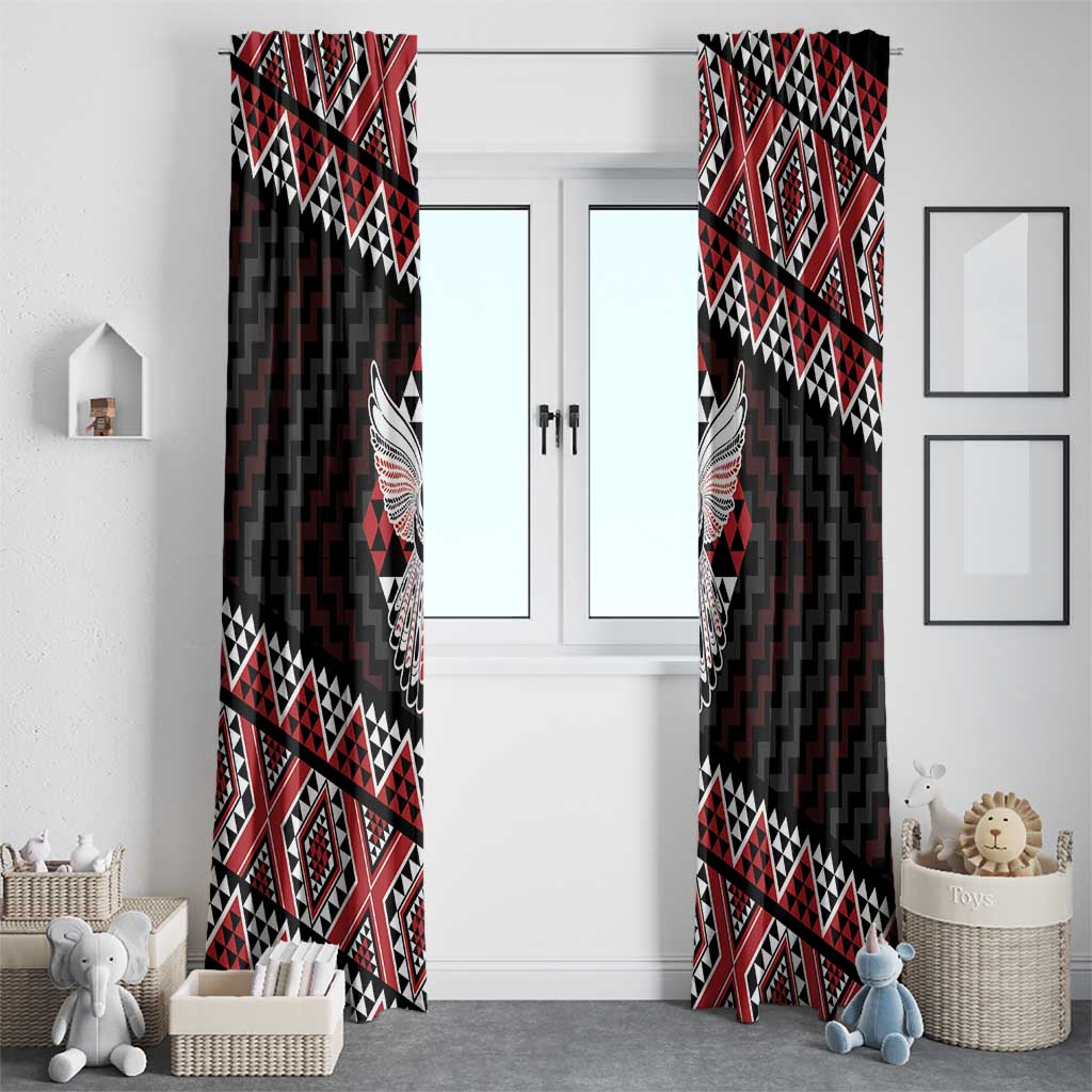 Taniko Aotearoa Window Curtain Poutama Mix Piwakawaka - Ver02