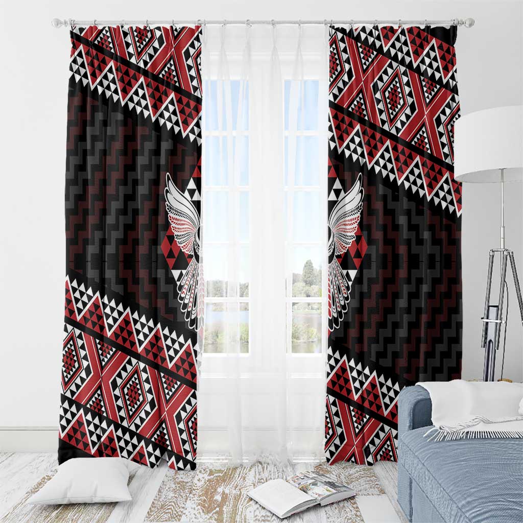 Taniko Aotearoa Window Curtain Poutama Mix Piwakawaka - Ver02