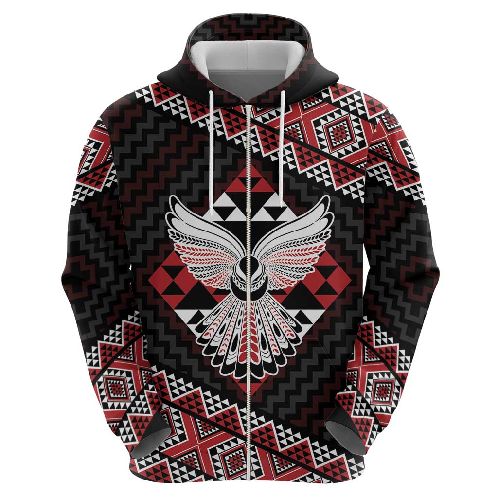 Taniko Aotearoa Zip Hoodie Poutama Mix Piwakawaka - Ver02 LT7 - Polynesian Pride
