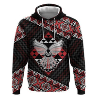 Taniko Aotearoa Zip Hoodie Poutama Mix Piwakawaka - Ver02 LT7 Pullover Hoodie Red - Polynesian Pride