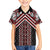 Maori Tukutuku Taniko Motifs Family Matching Tank Maxi Dress and Hawaiian Shirt Red Poutama Mix Kowhaiwhai