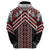 Maori Tukutuku Taniko Motifs Hoodie Red Poutama Mix Kowhaiwhai