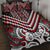Maori Tukutuku Taniko Motifs Quilt Bed Set Red Poutama Mix Kowhaiwhai