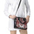 Maori Tukutuku Taniko Motifs Shoulder Handbag Red Poutama Mix Kowhaiwhai