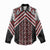 Maori Tukutuku Taniko Motifs Women Casual Shirt Red Poutama Mix Kowhaiwhai