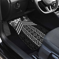 Maori Tukutuku Taniko Motifs Car Mats Black Poutama Mix Kowhaiwhai