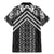 Maori Tukutuku Taniko Motifs Family Matching Mermaid Dress and Hawaiian Shirt Black Poutama Mix Kowhaiwhai
