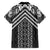 Maori Tukutuku Taniko Motifs Family Matching Tank Maxi Dress and Hawaiian Shirt Black Poutama Mix Kowhaiwhai