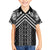 Maori Tukutuku Taniko Motifs Family Matching Tank Maxi Dress and Hawaiian Shirt Black Poutama Mix Kowhaiwhai