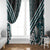 Maori Tukutuku Taniko Motifs Window Curtain Teal Poutama Mix Kowhaiwhai