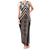 Maori Tukutuku Taniko Motifs Family Matching Tank Maxi Dress and Hawaiian Shirt Brown Poutama Mix Kowhaiwhai
