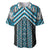 Maori Tukutuku Taniko Motifs Baseball Jersey Turquoise Poutama Mix Kowhaiwhai