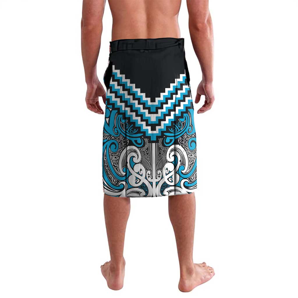 Maori Tukutuku Taniko Motifs Lavalava Turquoise Poutama Mix Kowhaiwhai