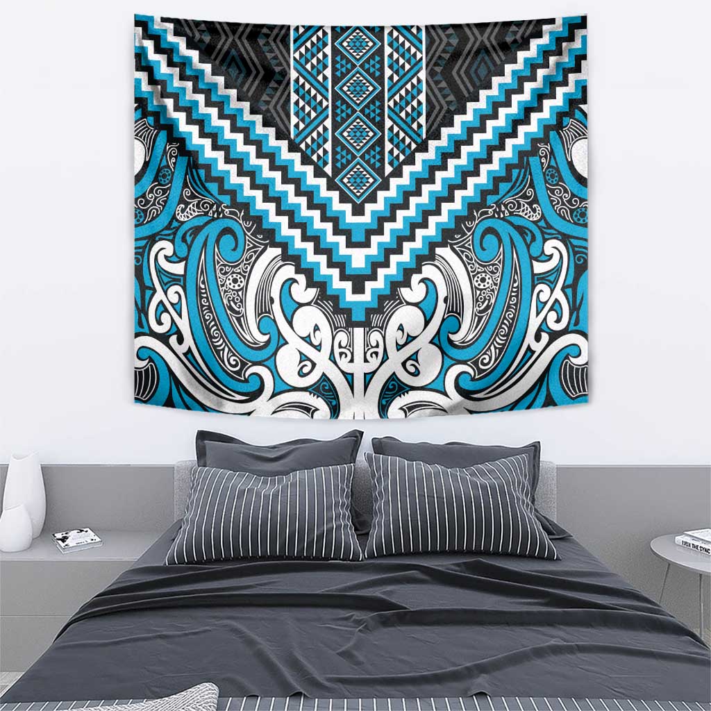 Maori Tukutuku Taniko Motifs Tapestry Turquoise Poutama Mix Kowhaiwhai