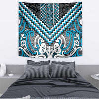 Maori Tukutuku Taniko Motifs Tapestry Turquoise Poutama Mix Kowhaiwhai