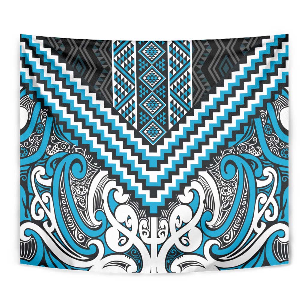 Maori Tukutuku Taniko Motifs Tapestry Turquoise Poutama Mix Kowhaiwhai