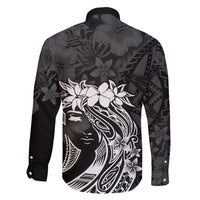 Polynesian Women's Day Family Matching Short Sleeve Bodycon Dress and Hawaiian Shirt Plumeria Passion - Black LT7 - Polynesian Pride