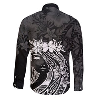 Polynesian Women's Day Family Matching Summer Maxi Dress and Hawaiian Shirt Plumeria Passion - Black LT7 - Polynesian Pride