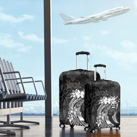 Polynesian Women's Day Luggage Cover Plumeria Passion - Black LT7 - Polynesian Pride