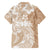 Polynesian Women's Day Family Matching Long Sleeve Bodycon Dress and Hawaiian Shirt Plumeria Passion - Beige LT7 - Polynesian Pride