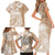 Polynesian Women's Day Family Matching Short Sleeve Bodycon Dress and Hawaiian Shirt Plumeria Passion - Beige LT7 - Polynesian Pride