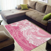 Polynesian Women's Day Area Rug Plumeria Passion - Pink LT7 - Polynesian Pride