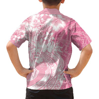 Polynesian Women's Day Kid Hawaiian Shirt Plumeria Passion - Pink LT7 - Polynesian Pride