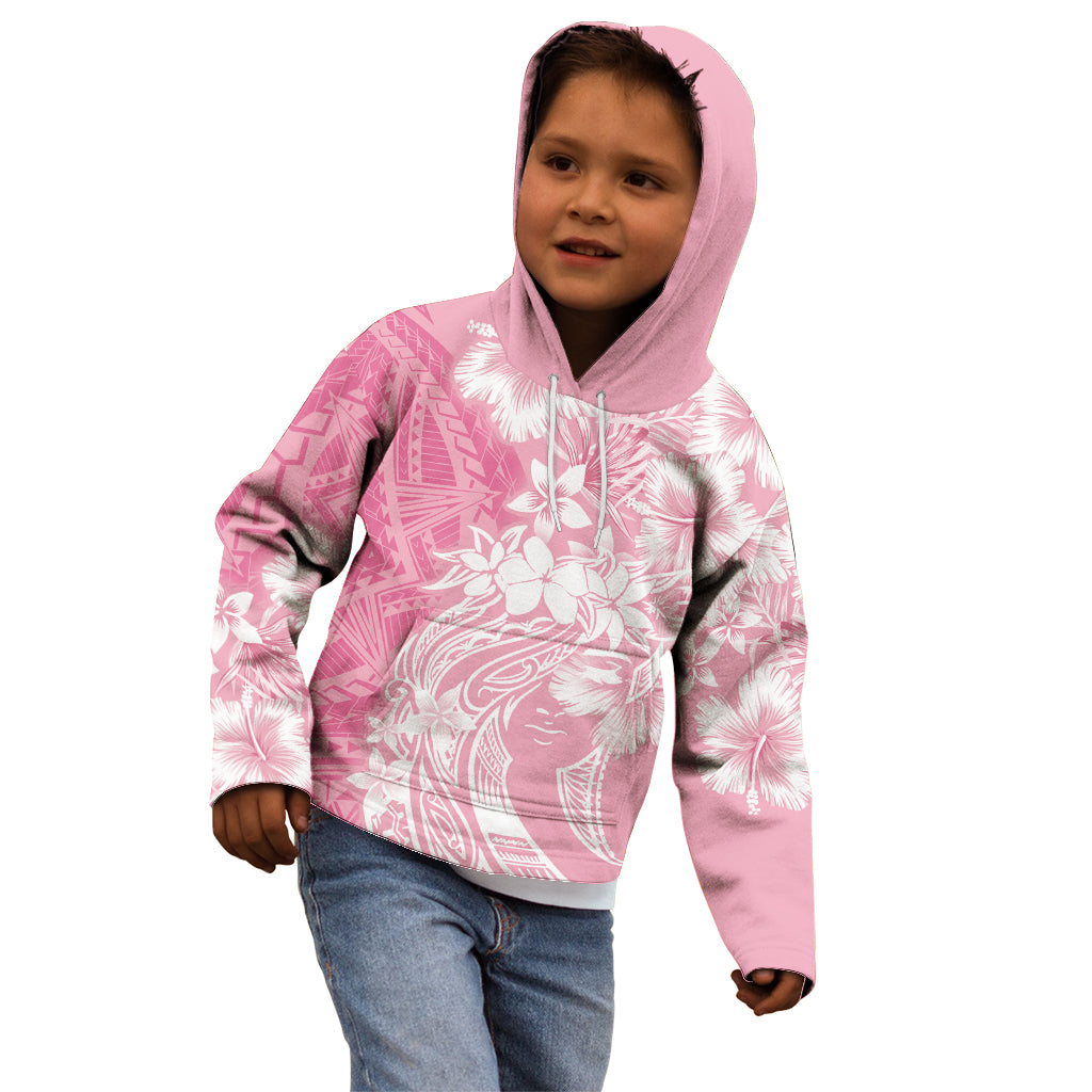 Polynesian Women's Day Kid Hoodie Plumeria Passion - Pink LT7 - Polynesian Pride