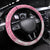 Polynesian Women's Day Steering Wheel Cover Plumeria Passion - Pink LT7 Universal Fit Pink - Polynesian Pride