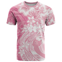 Polynesian Women's Day T Shirt Plumeria Passion - Pink LT7 Pink - Polynesian Pride